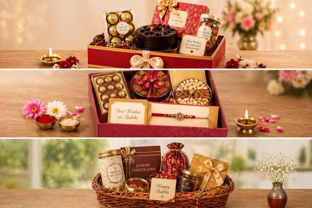 multiple gifts rakhi hamper package surat